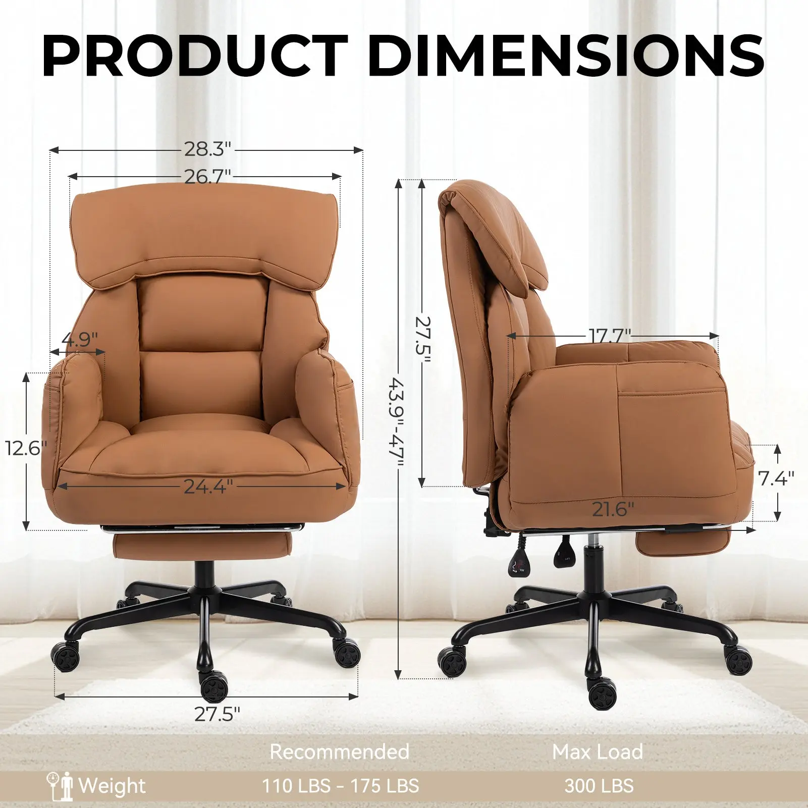 CROSS LEG OFFICE SERIES 66B2 (Brown) - Image 3