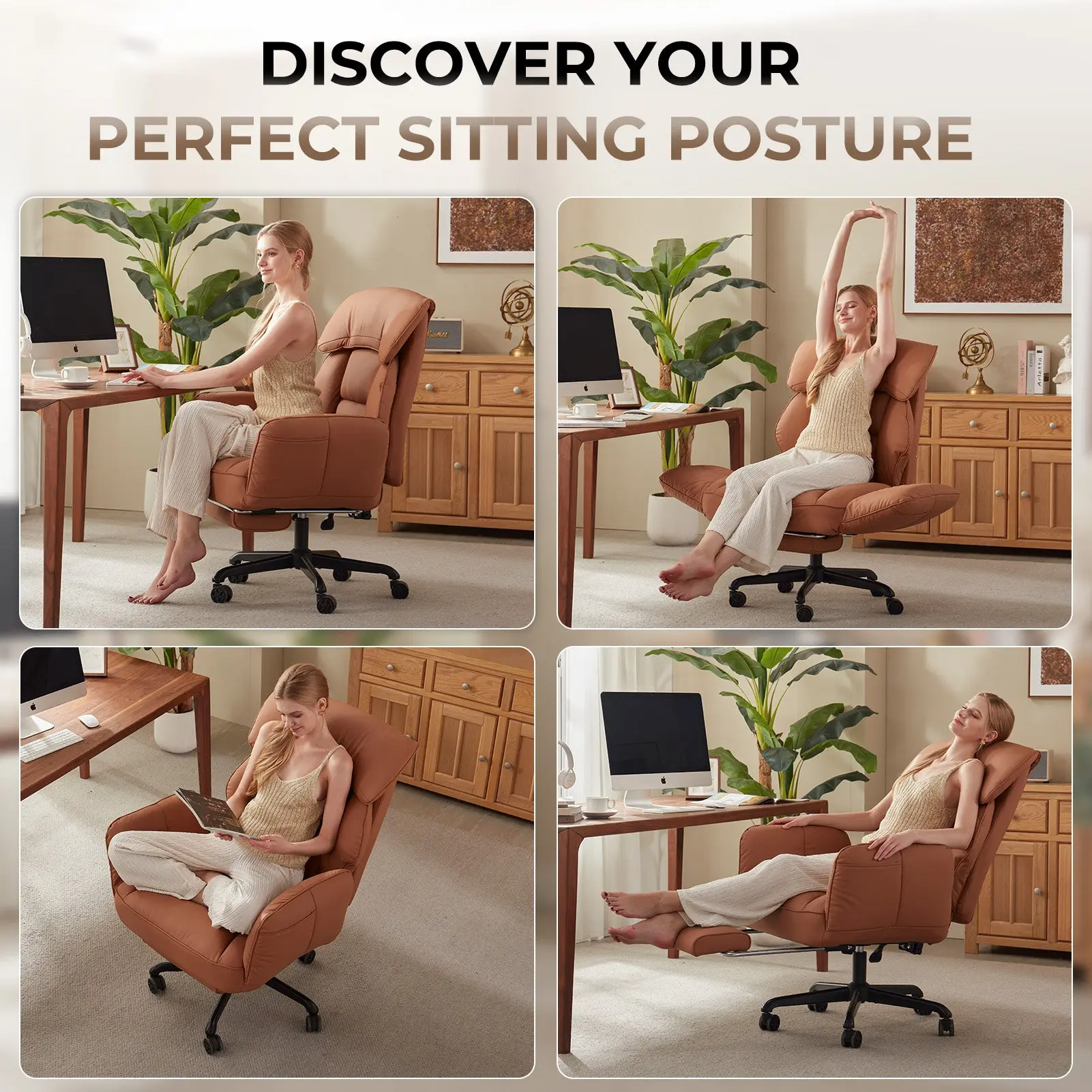 CROSS LEG OFFICE SERIES 66B2 (Brown) - Image 4