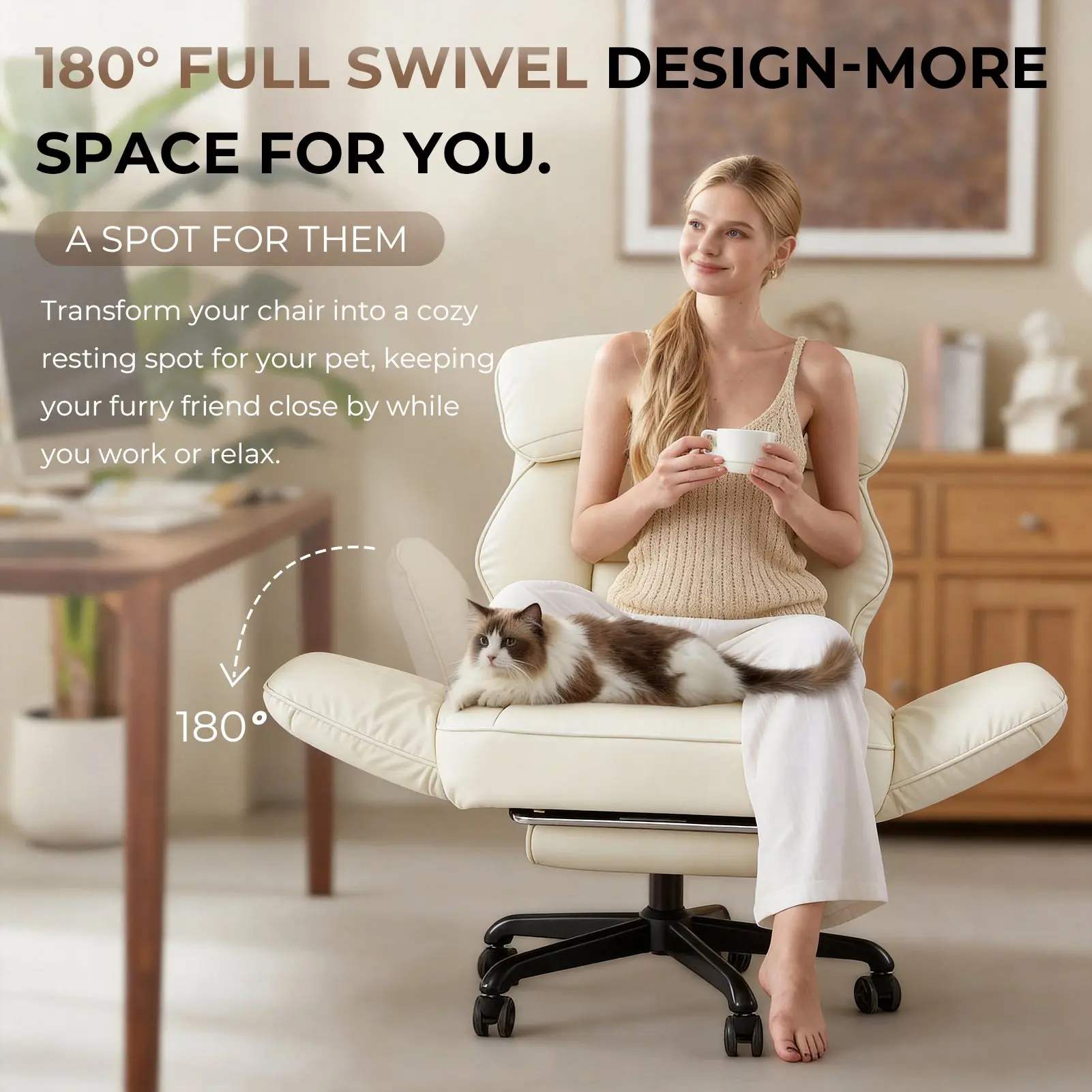 CROSS LEG OFFICE SERIES 66B2 (Cream) - Image 2