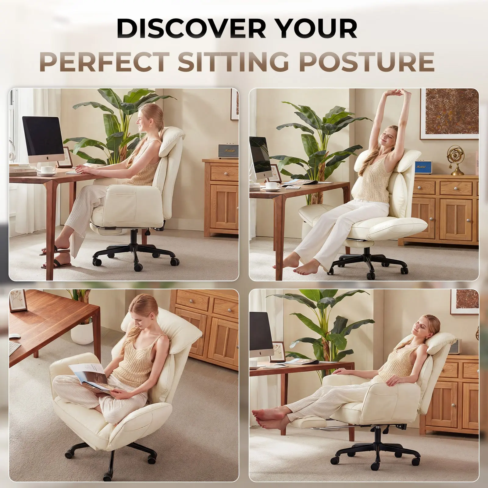 CROSS LEG OFFICE SERIES 66B2 (Cream) - Image 4