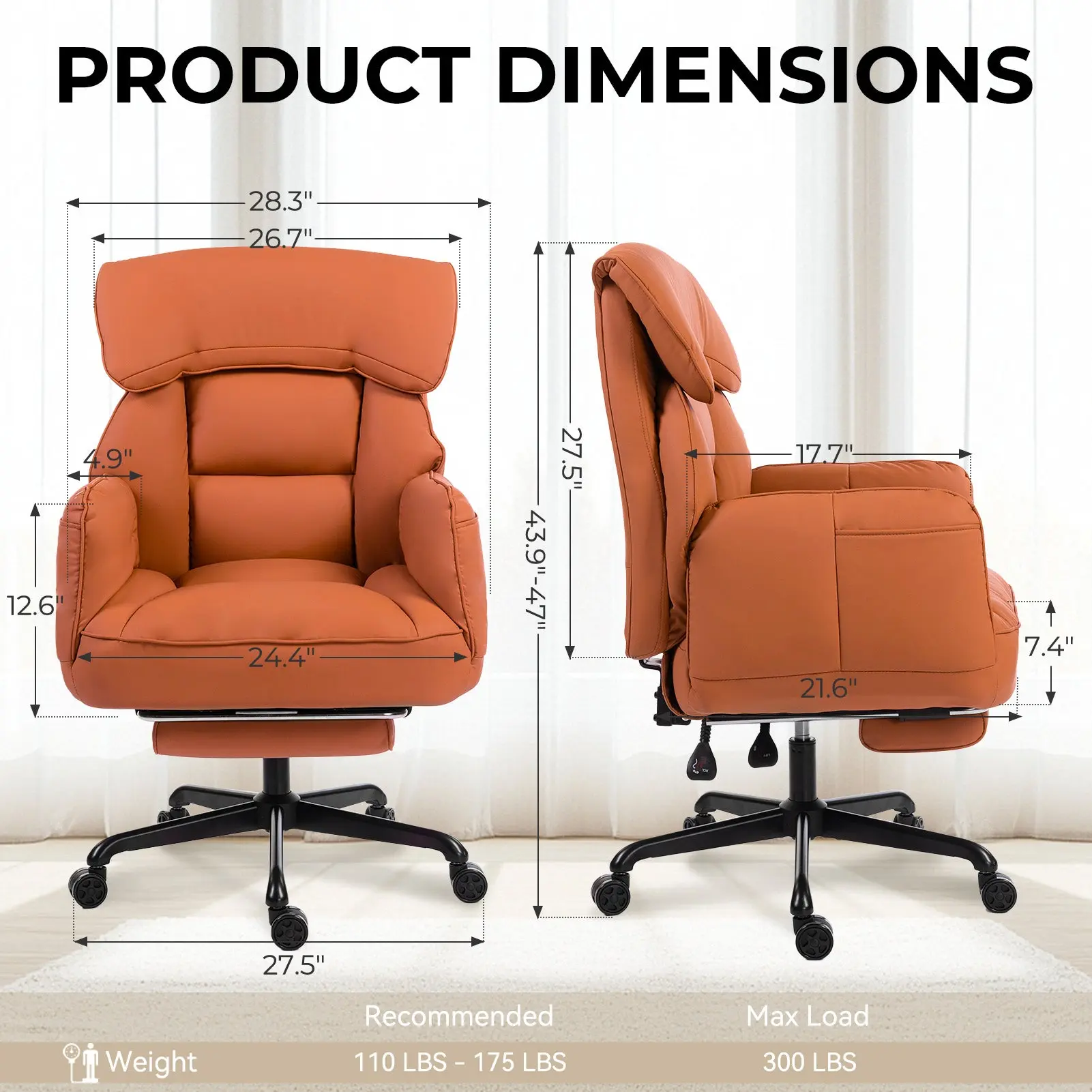 CROSS LEG OFFICE SERIES 66B2 (Orange) - Image 3