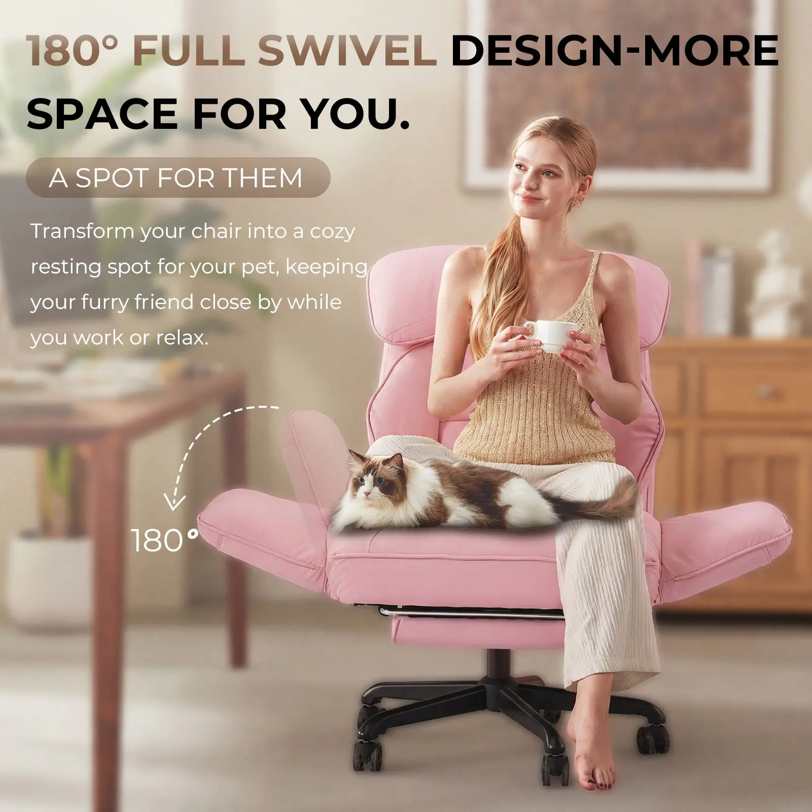 CROSS LEG OFFICE SERIES 66B2 (Pink) - Image 2