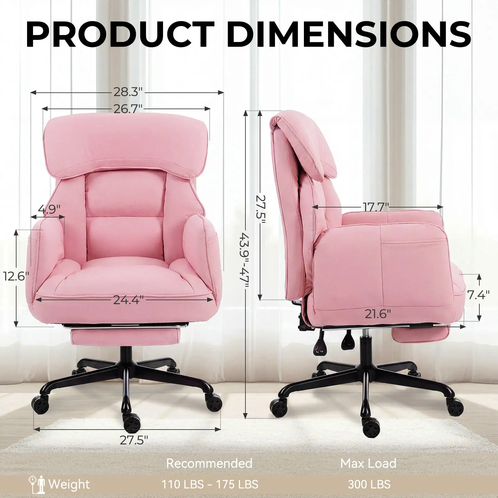 CROSS LEG OFFICE SERIES 66B2 (Pink) - Image 3