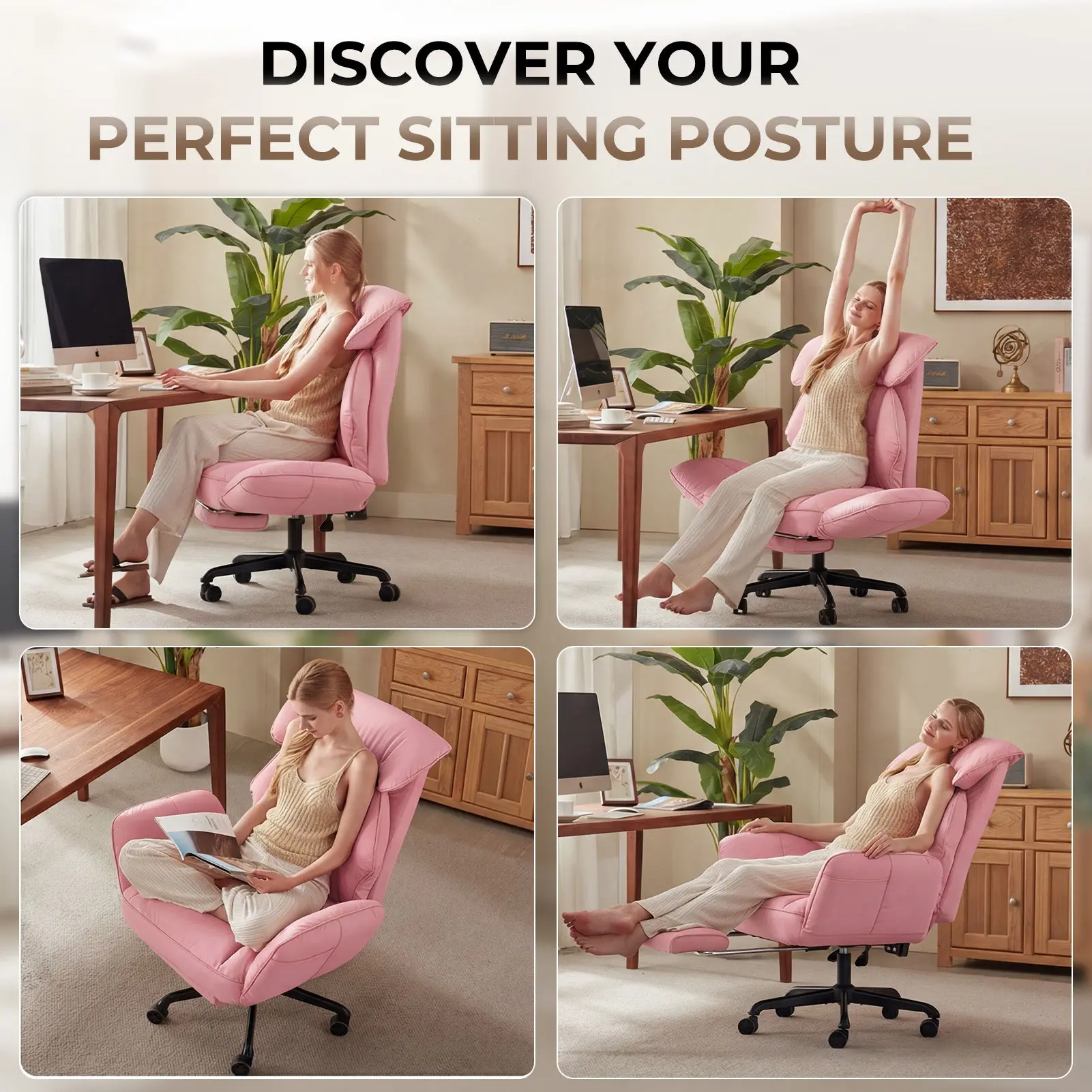 CROSS LEG OFFICE SERIES 66B2 (Pink) - Image 4
