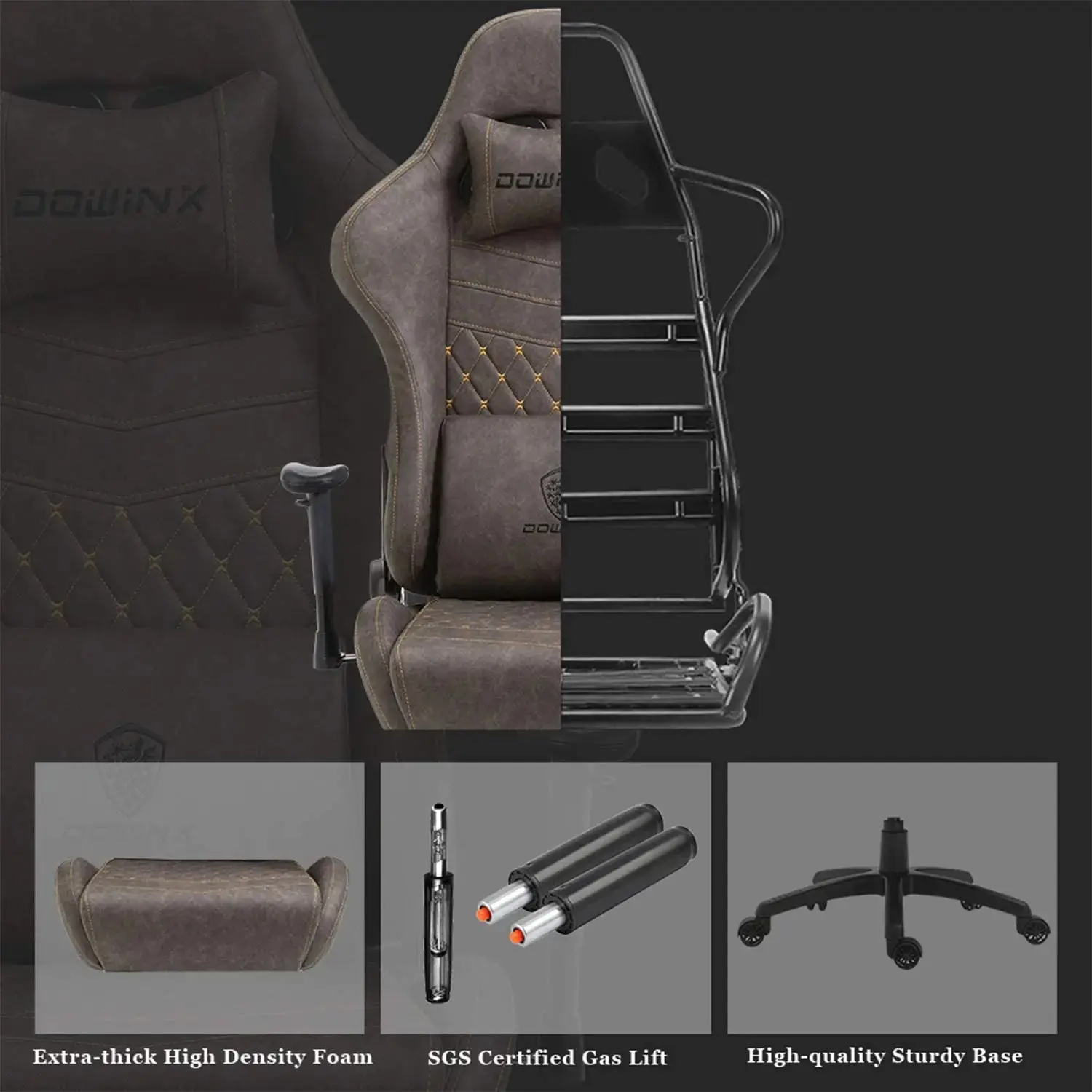 Dowinx Retro Series 6689S-Brown-4D armrests - Image 7