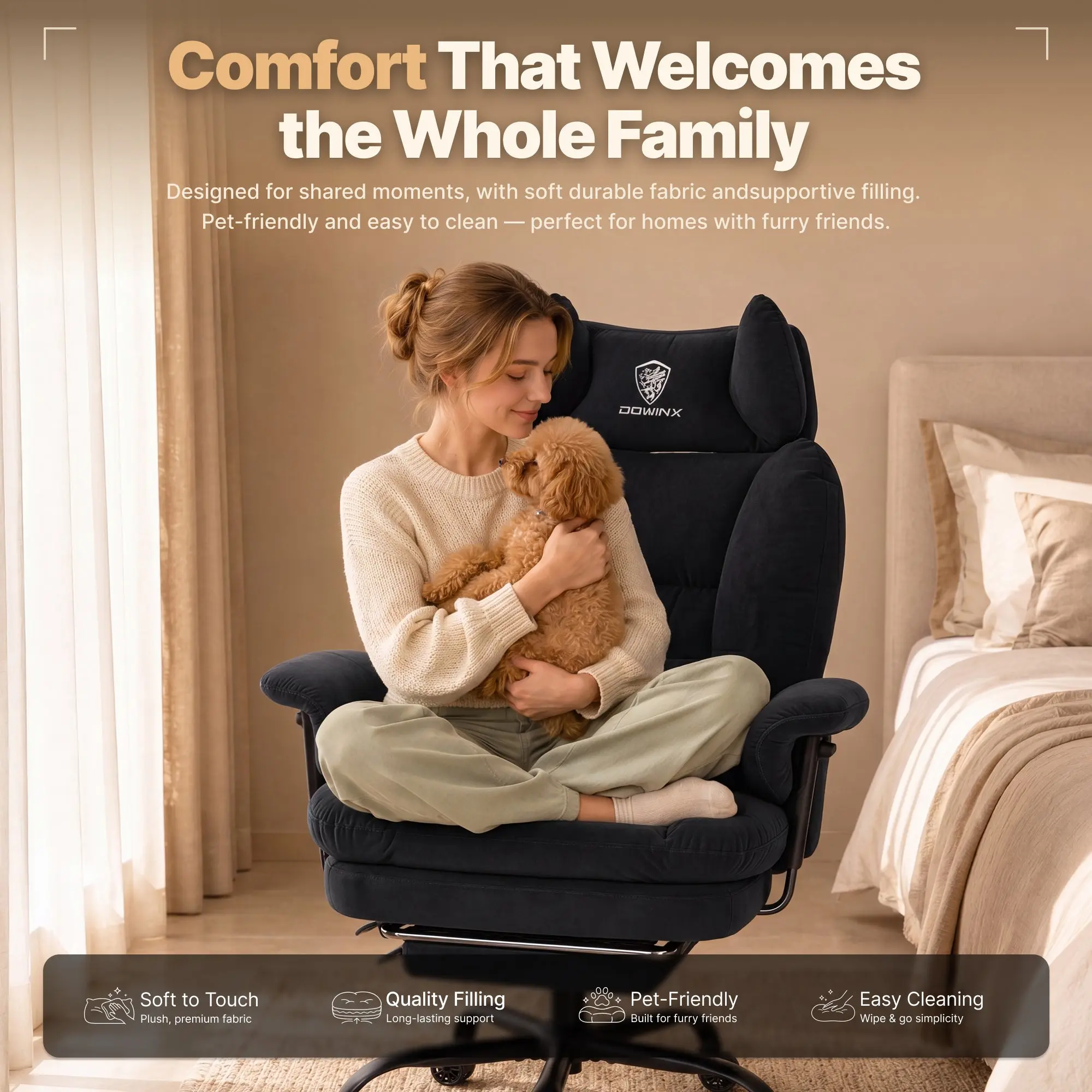Dowinx Executive Office Chair QL-66B6 Black - Image 3
