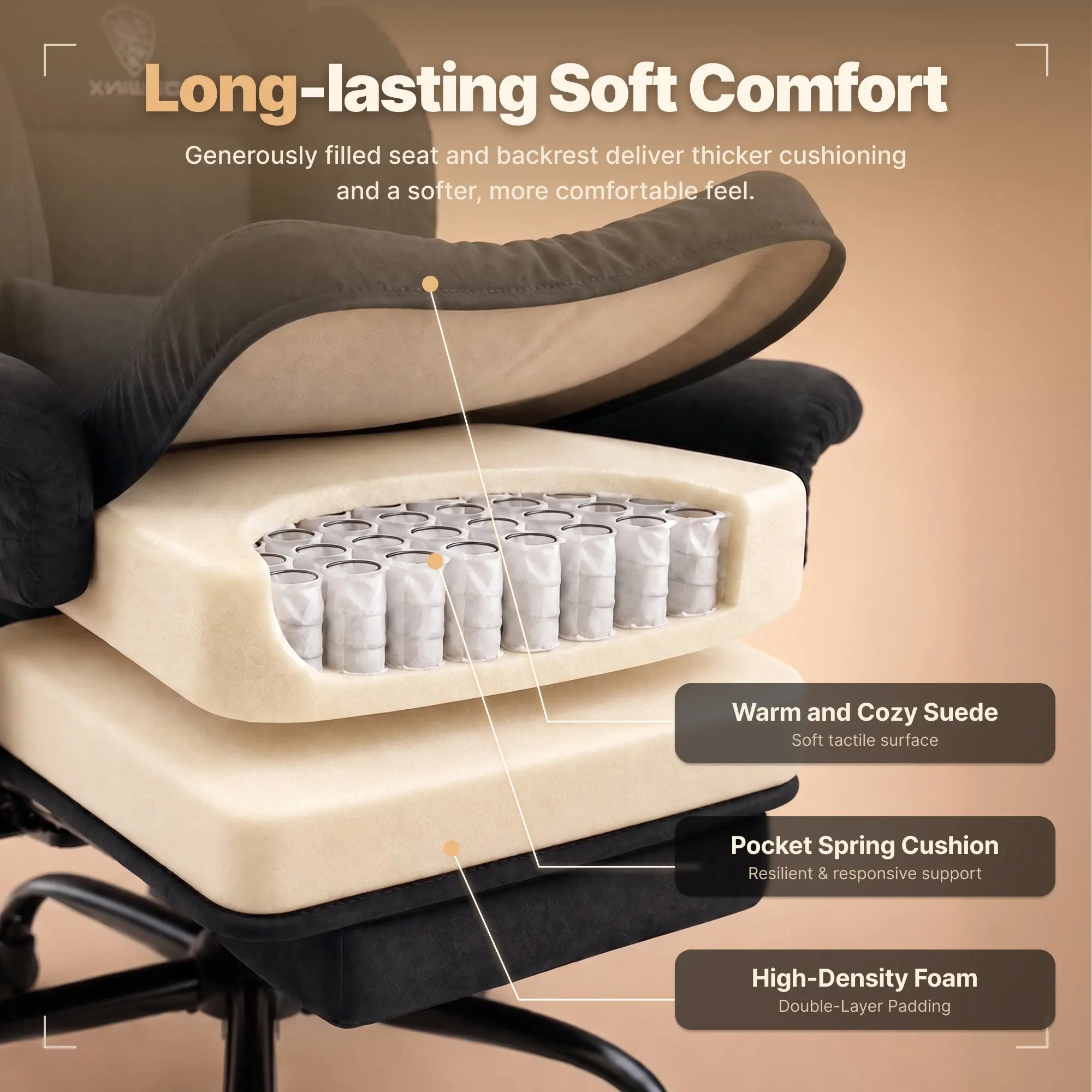 Dowinx Executive Office Chair QL-66B6 Black - Image 4