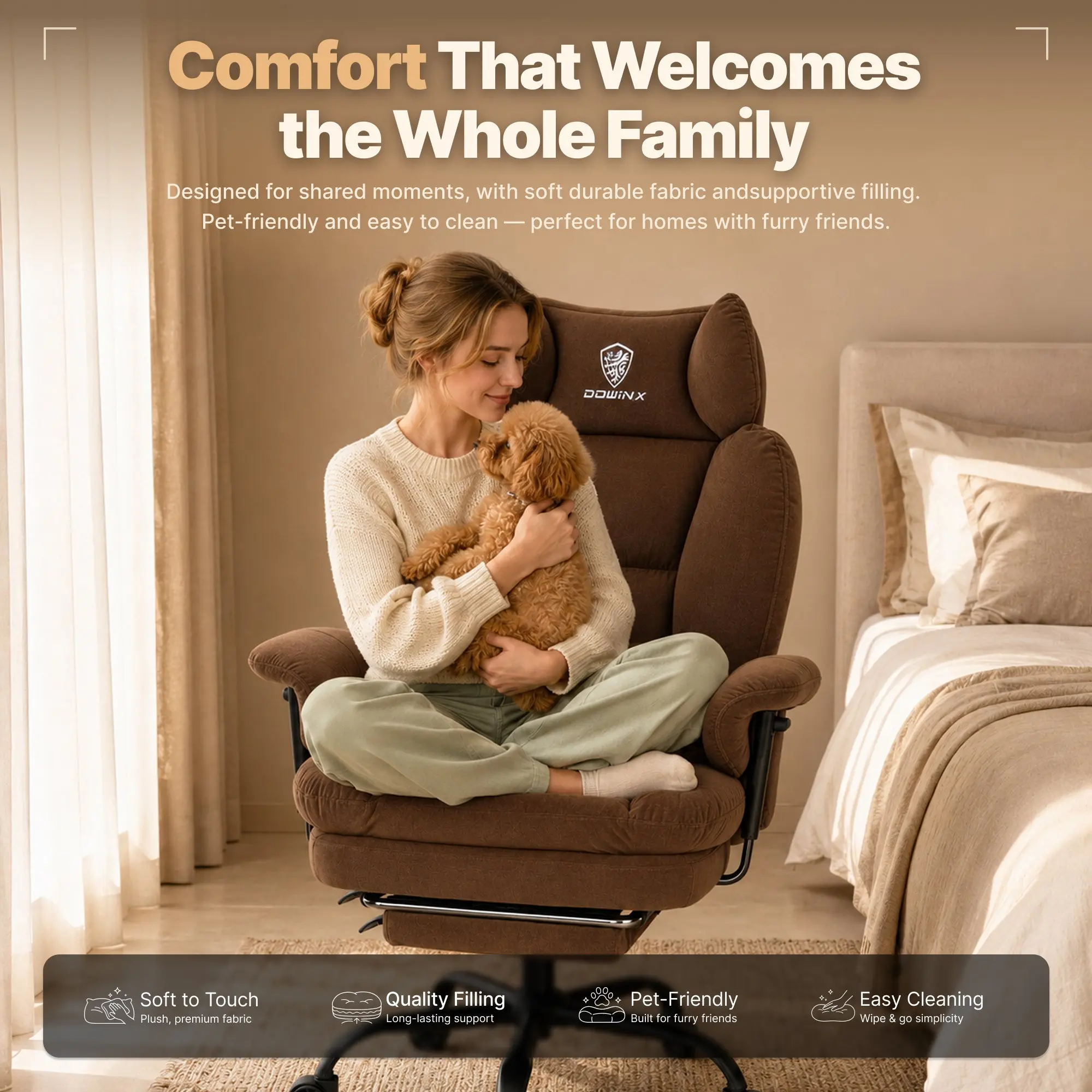Dowinx Executive Office Chair QL-66B6 Brown - Image 3