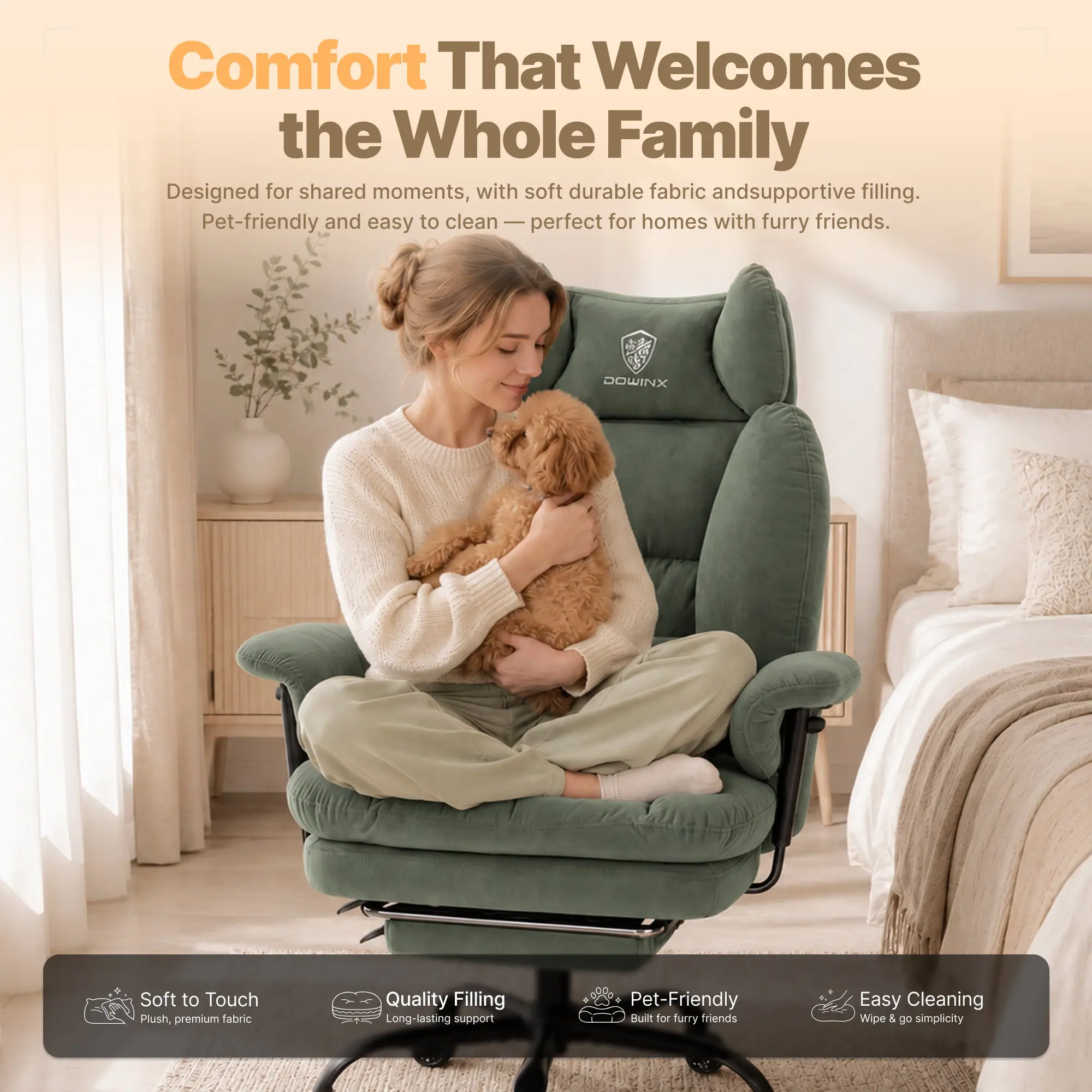Dowinx Executive Office Chair QL-66B6 Green - Image 3