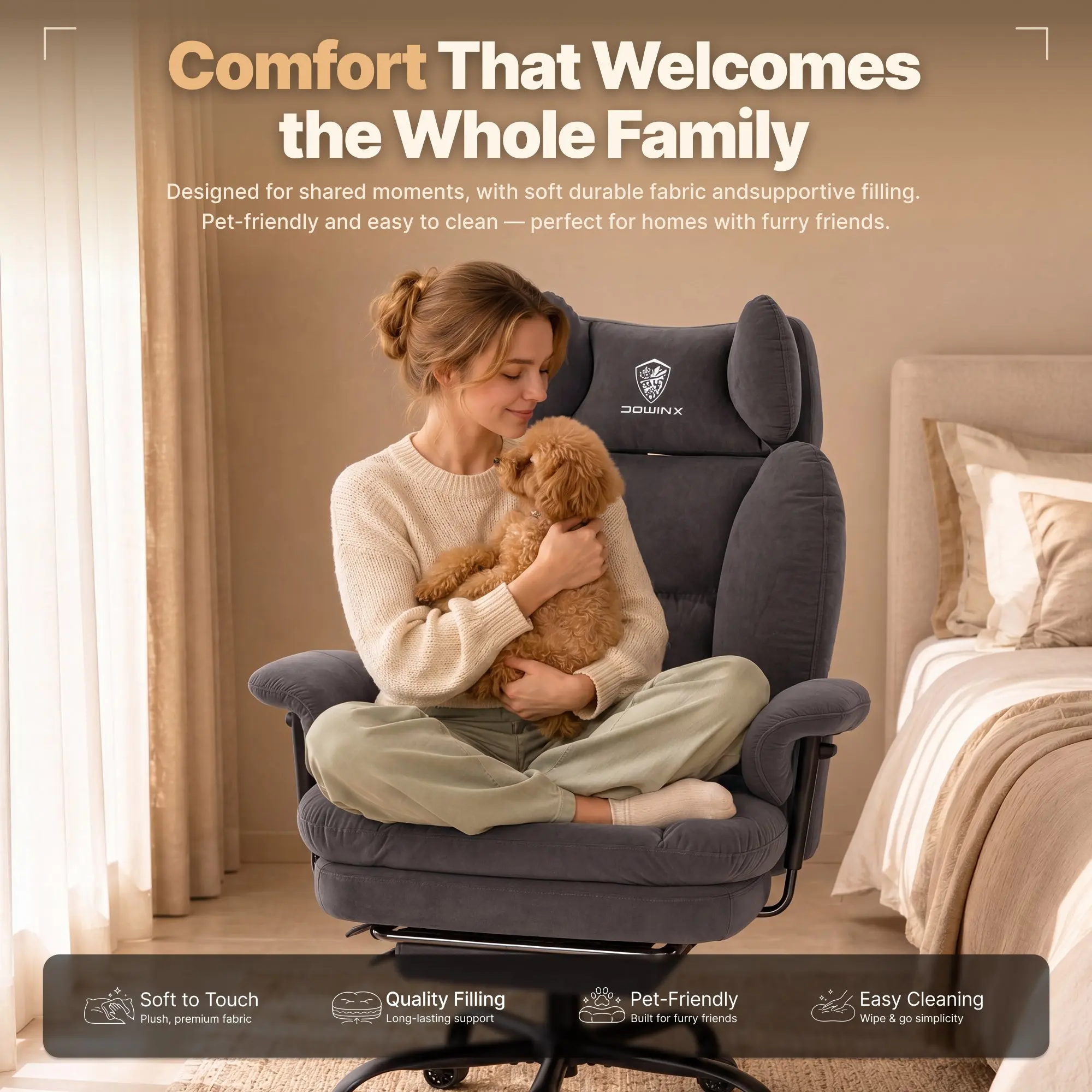 Dowinx Executive Office Chair QL-66B6 Grey - Image 3