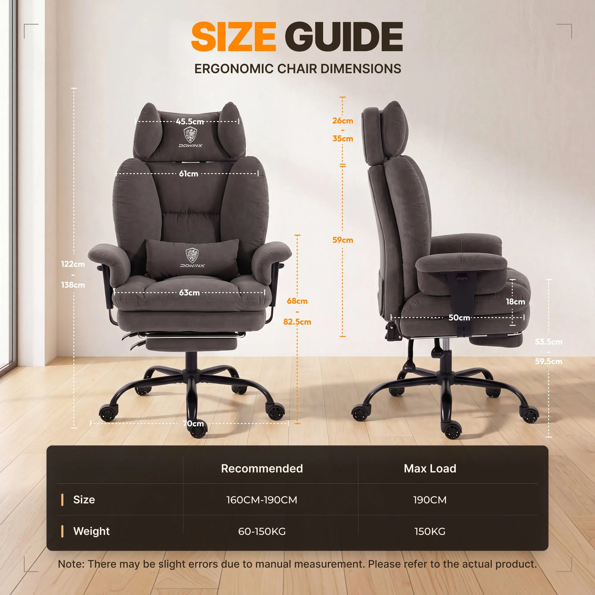 Dowinx Executive Office Chair QL-66B6 Grey - Image 8