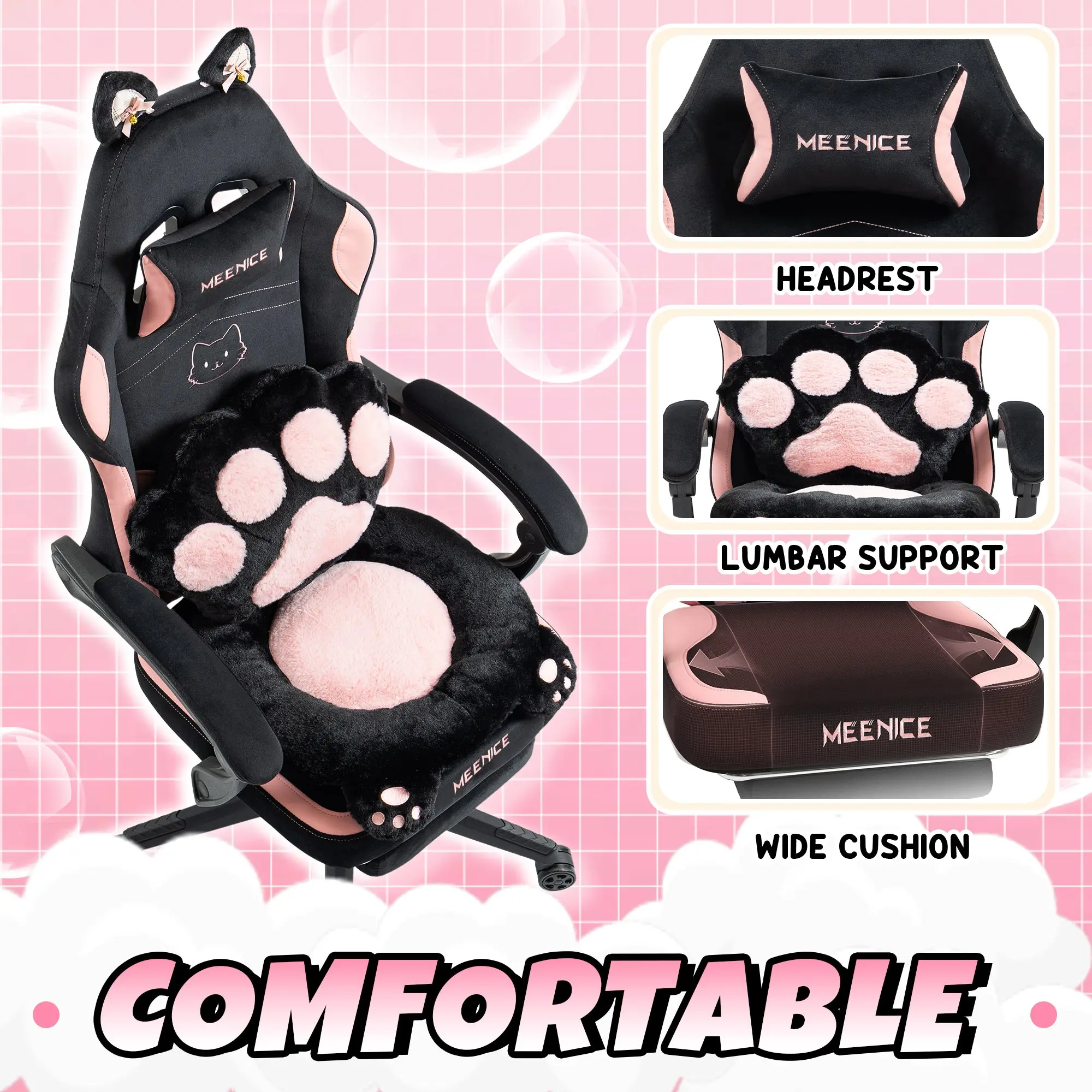 Dowinx Cute Series 88D52 Black and Pink - Image 10