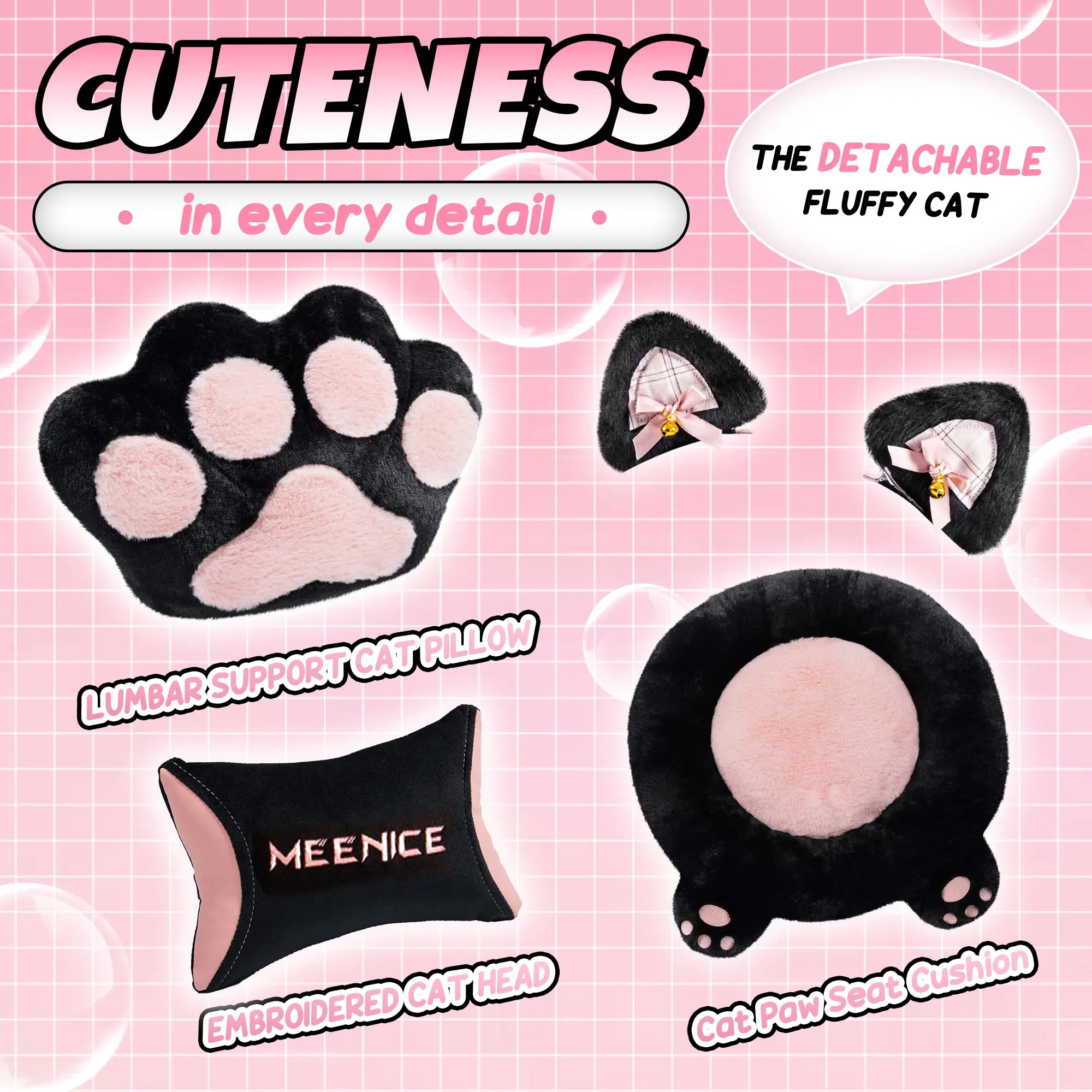 Dowinx Cute Series 88D52 Black and Pink - Image 6