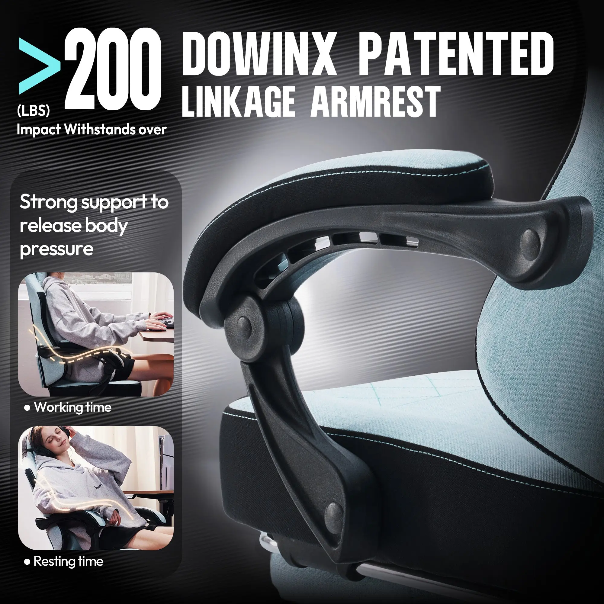 ERGONOMIC SERIES 6650F-Aqua - Image 7