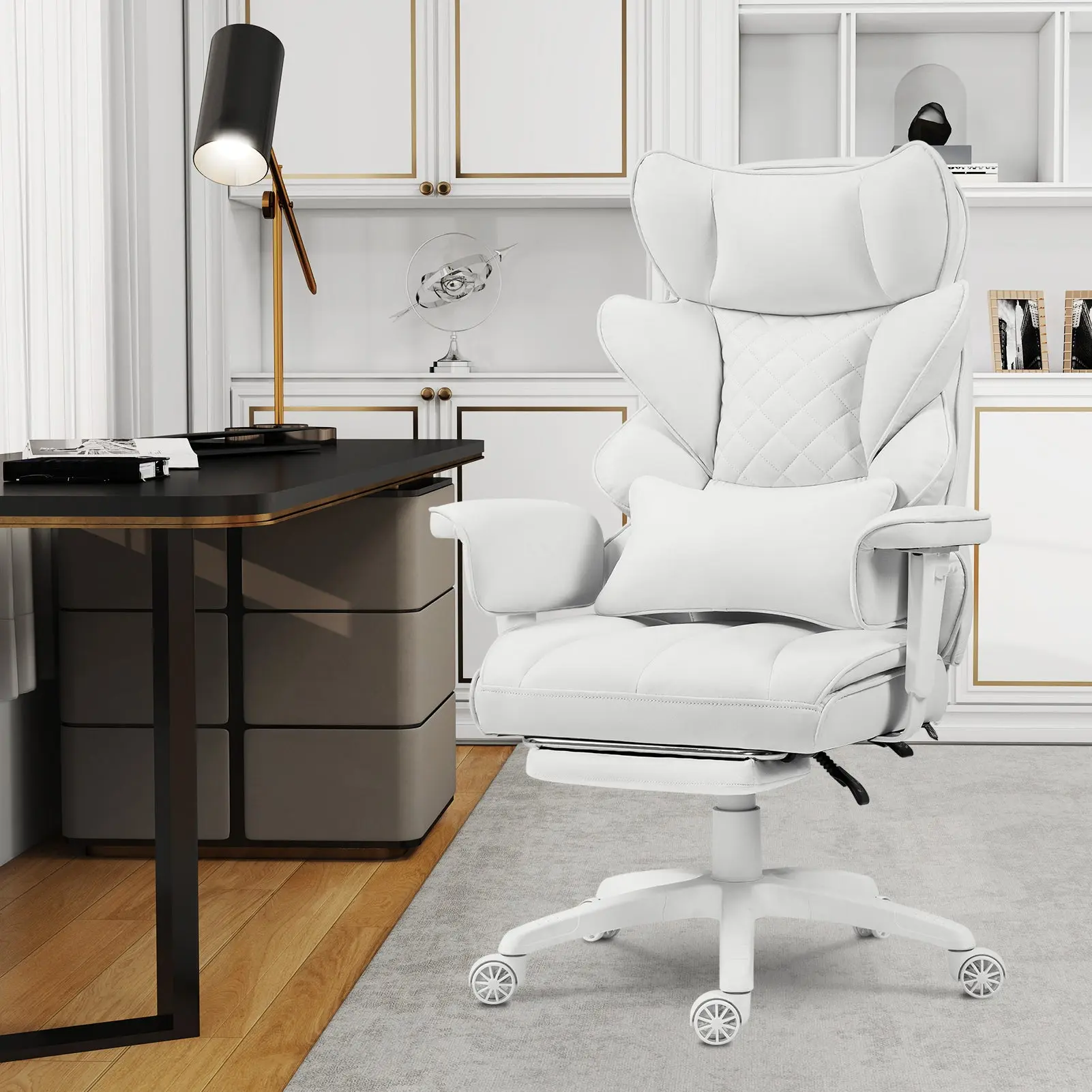 EXECUTIVE OFFICE SERIES 66B1 – 90°–135° Recline Range (Fabric, White) - Image 6