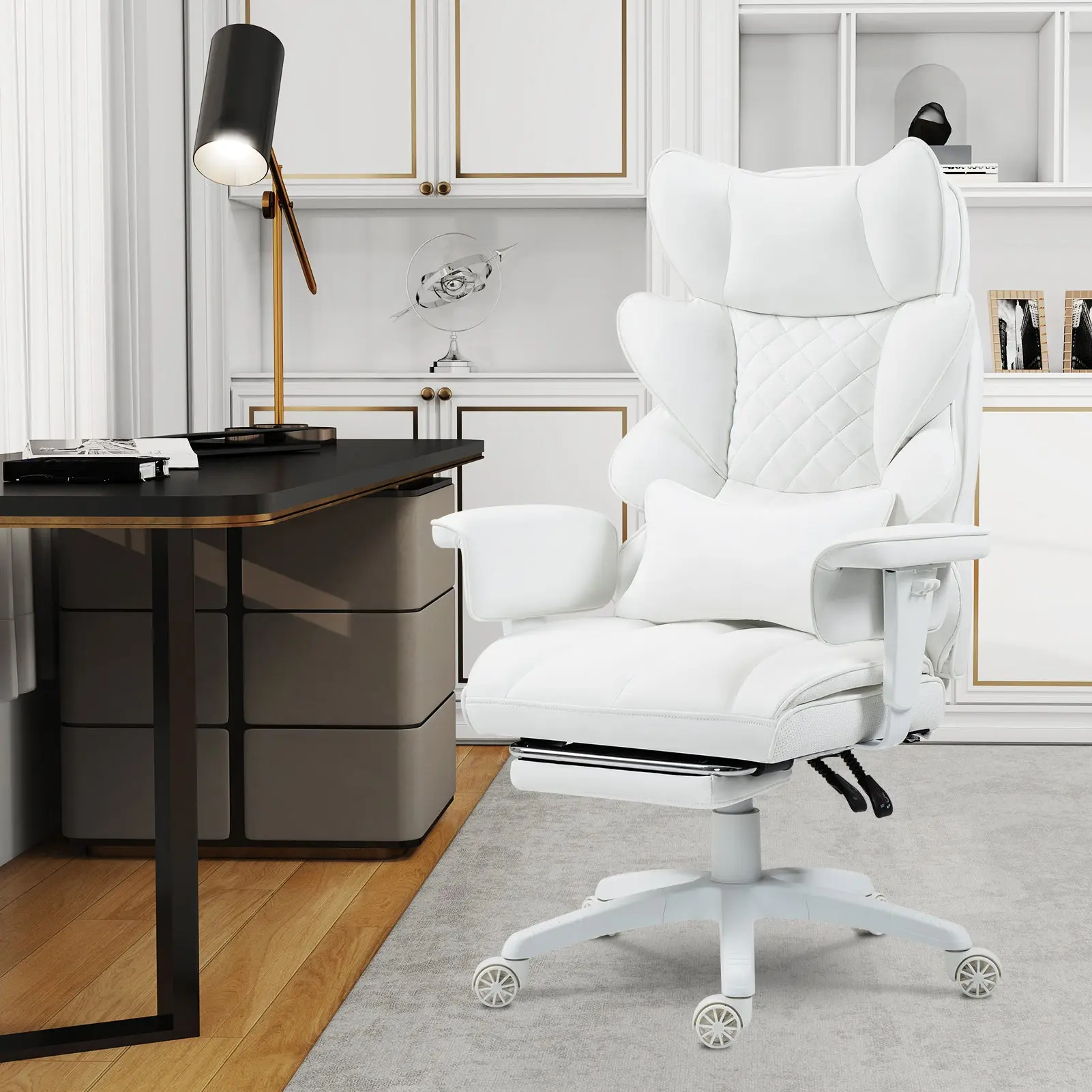 EXECUTIVE OFFICE SERIES 66B1 – 90°–135° Recline Range (PU Leather, White) - Image 6