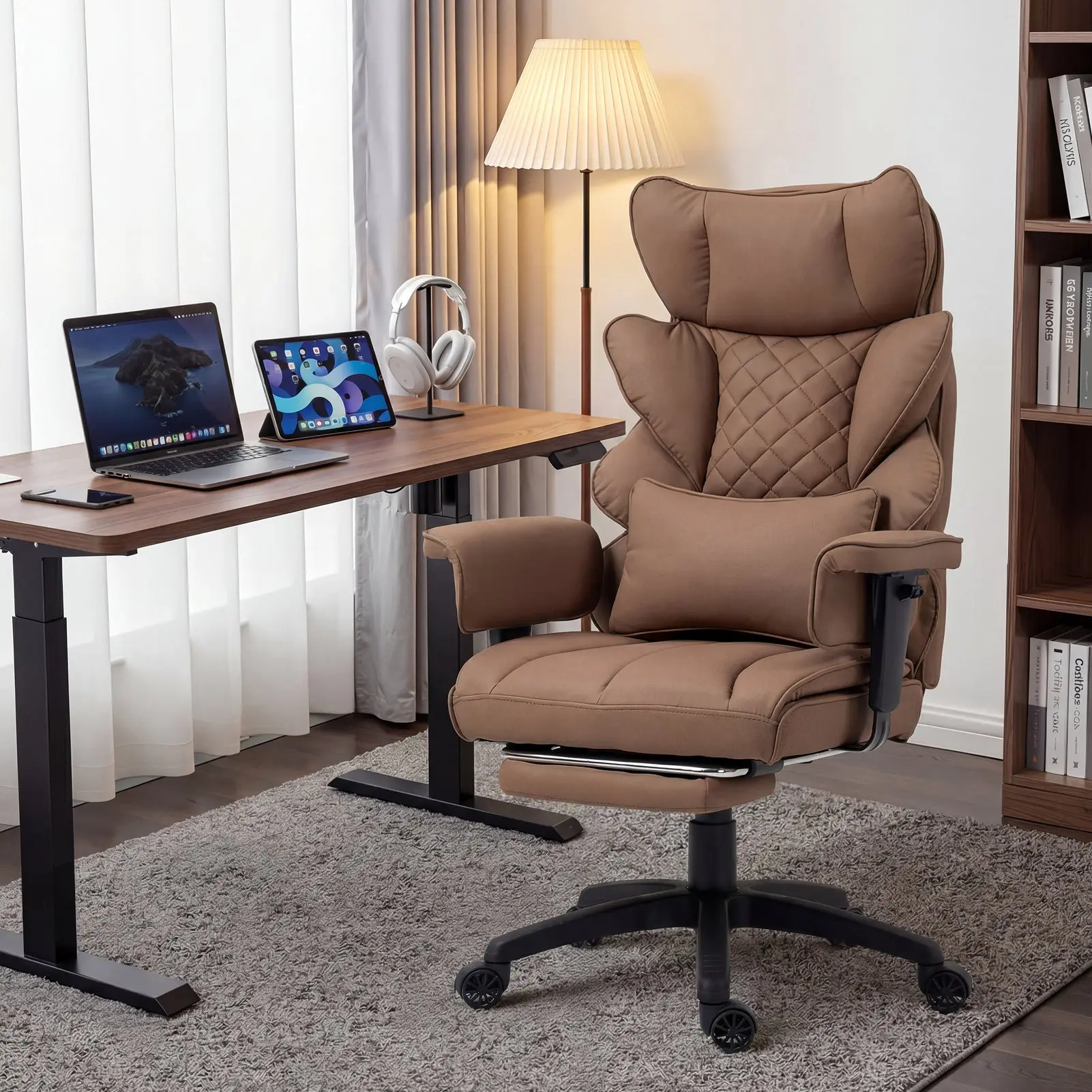 EXECUTIVE OFFICE SERIES 66B1 – 90°–135° Recline Range (PU Leather, Brown) - Image 8