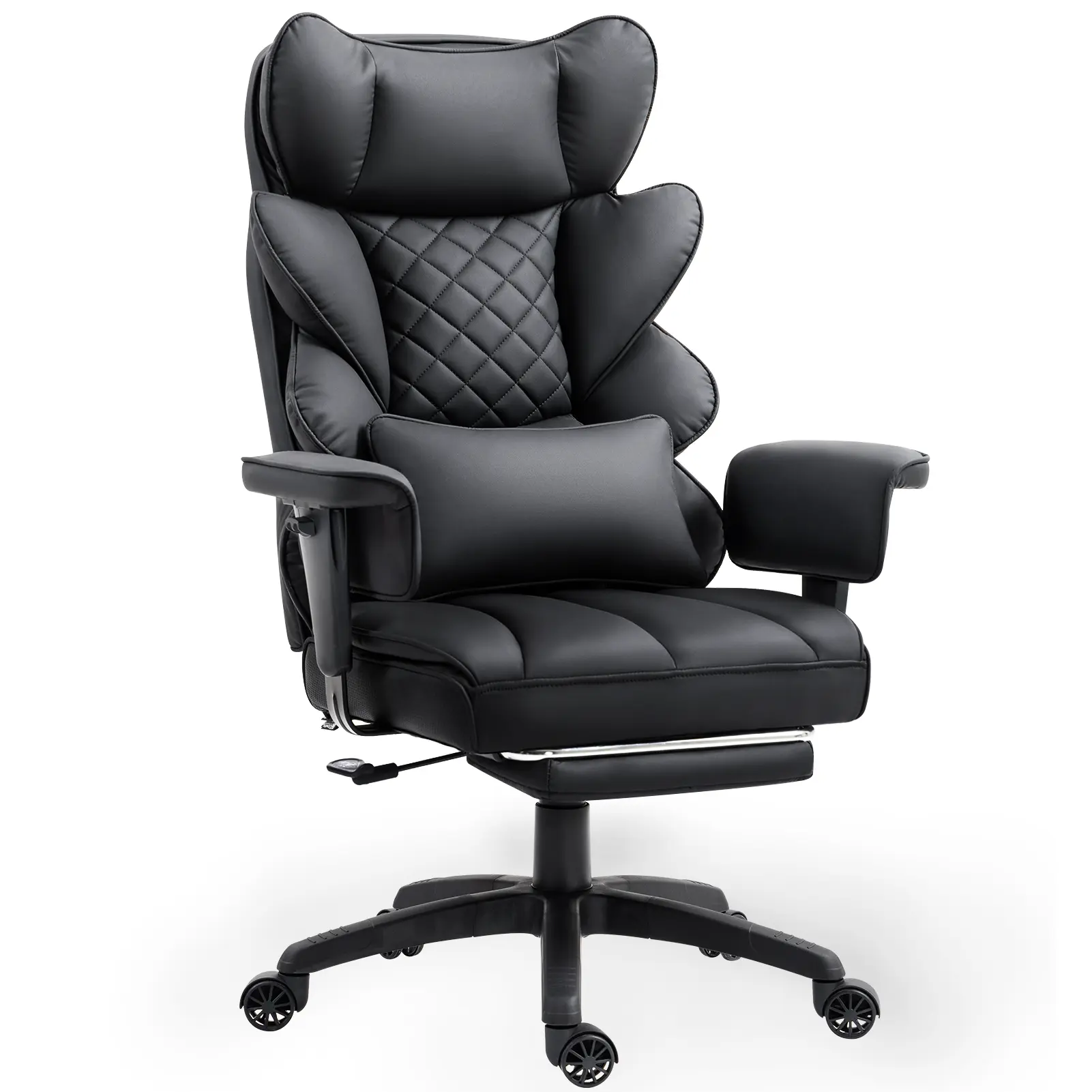 EXECUTIVE OFFICE SERIES 66B1-S with 17° Smooth Rocking Motion (PU Leather, Black)