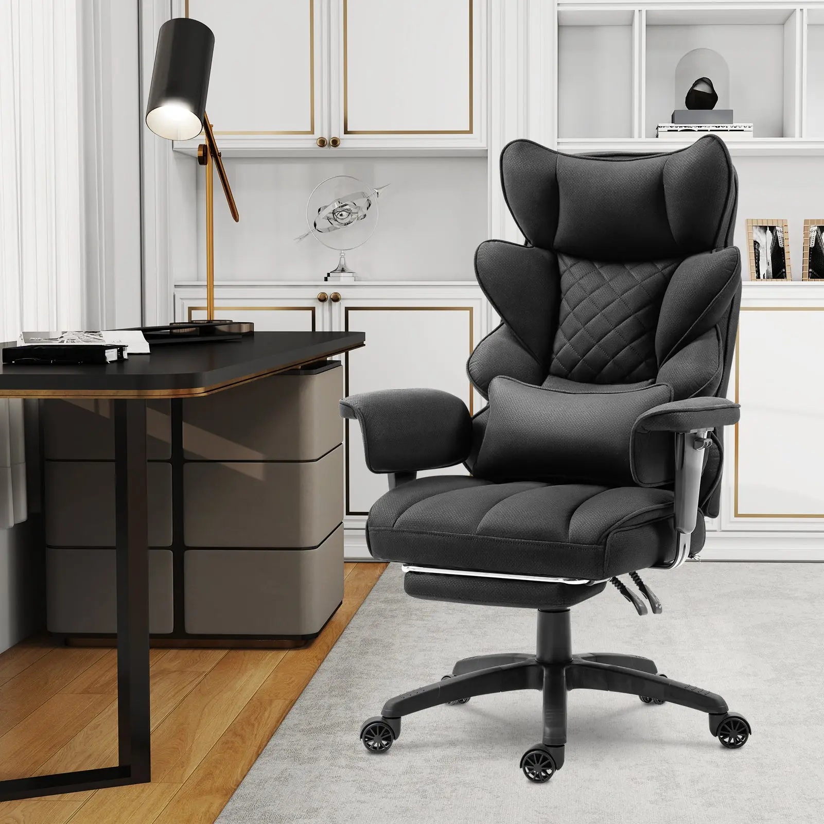 EXECUTIVE OFFICE SERIES 66B1 with 90°–135° Recline Range (Fabric, Black) - Image 6