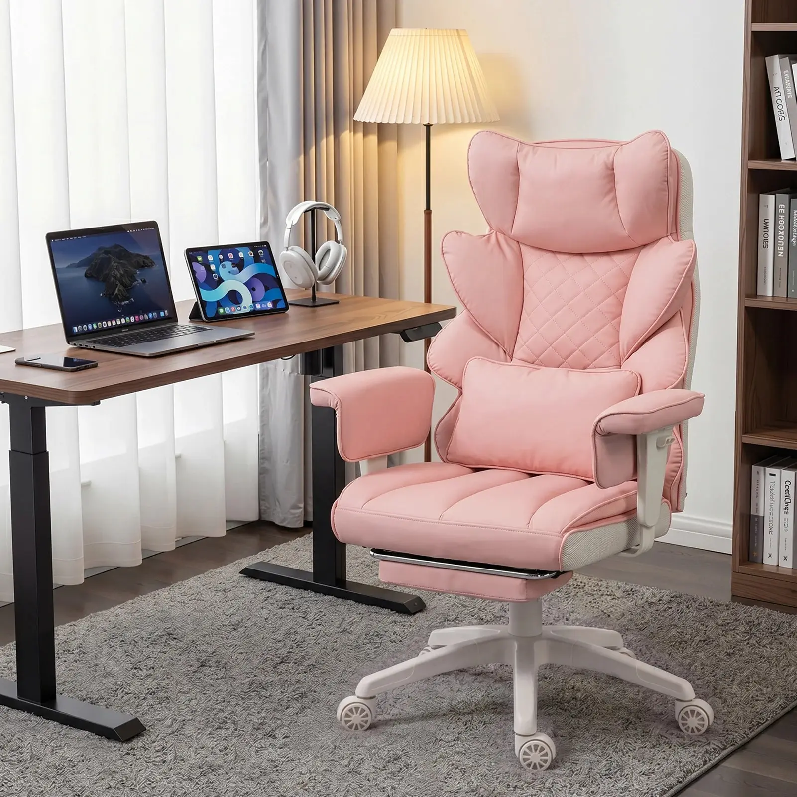 EXECUTIVE OFFICE SERIES 66B1 with 90°–135° Recline Range (PU Leather, Pink) - Image 6