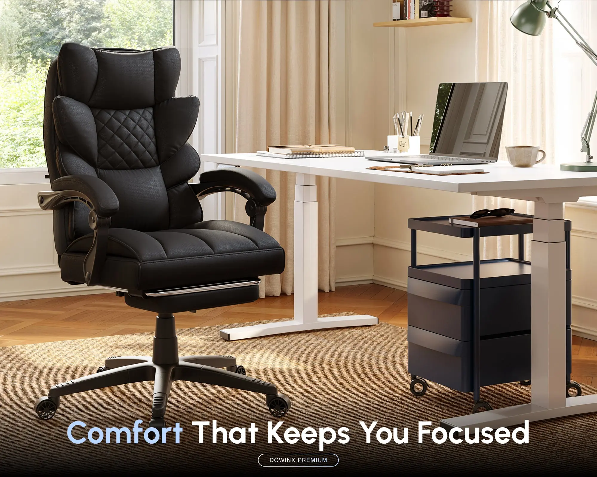 Executive Office Series 66B1A(Fabric Black) - Image 3