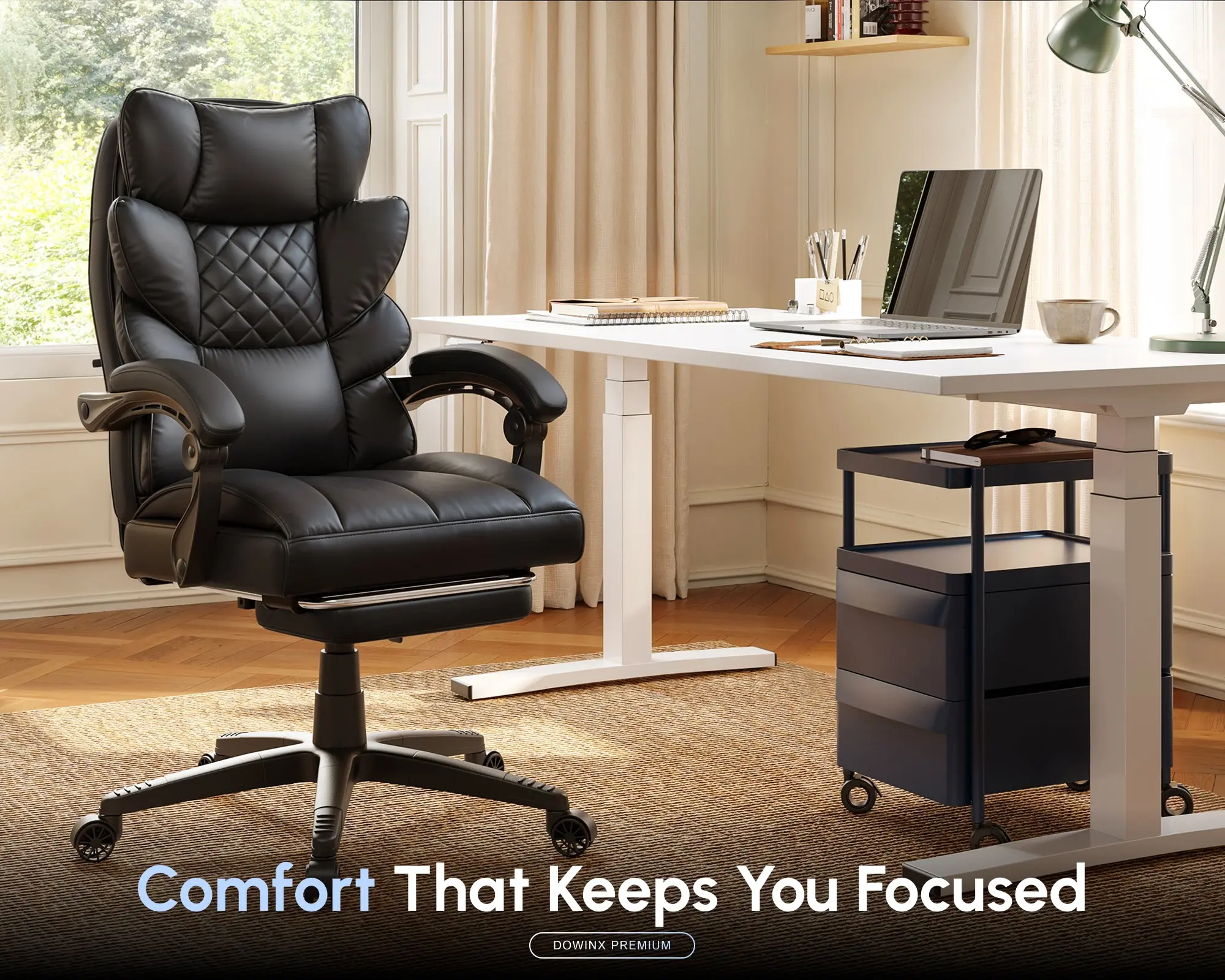 Executive Office Series 66B1A(PU Leather Black) - Image 3
