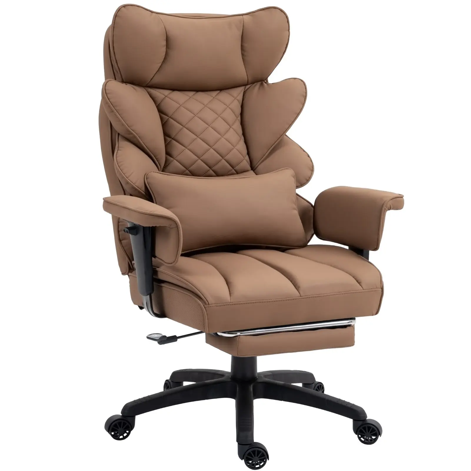 EXECUTIVE OFFICE SERIES 66B1-S with 17° Smooth Rocking Motion (PU Leather, Brown)