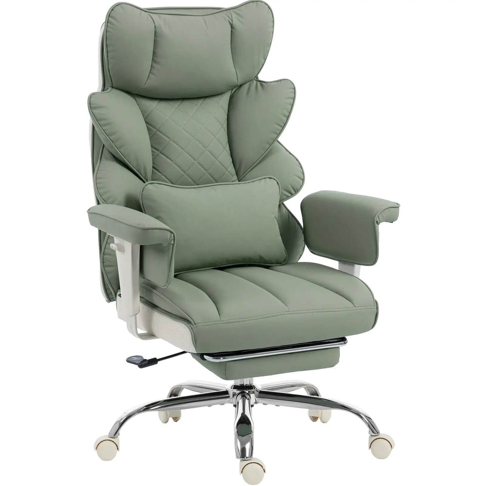 EXECUTIVE OFFICE SERIES 66B1S with 17° Smooth Rocking Motion (PU Leather, Green)