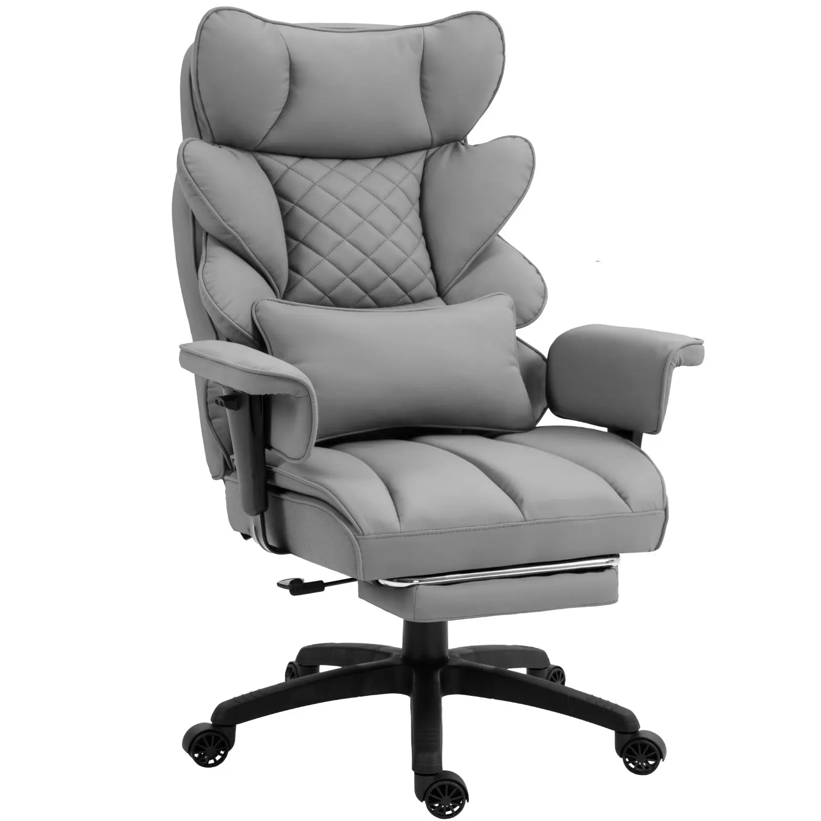 EXECUTIVE OFFICE SERIES 66B1-S with 17° Smooth Rocking Motion (PU Leather, Grey)