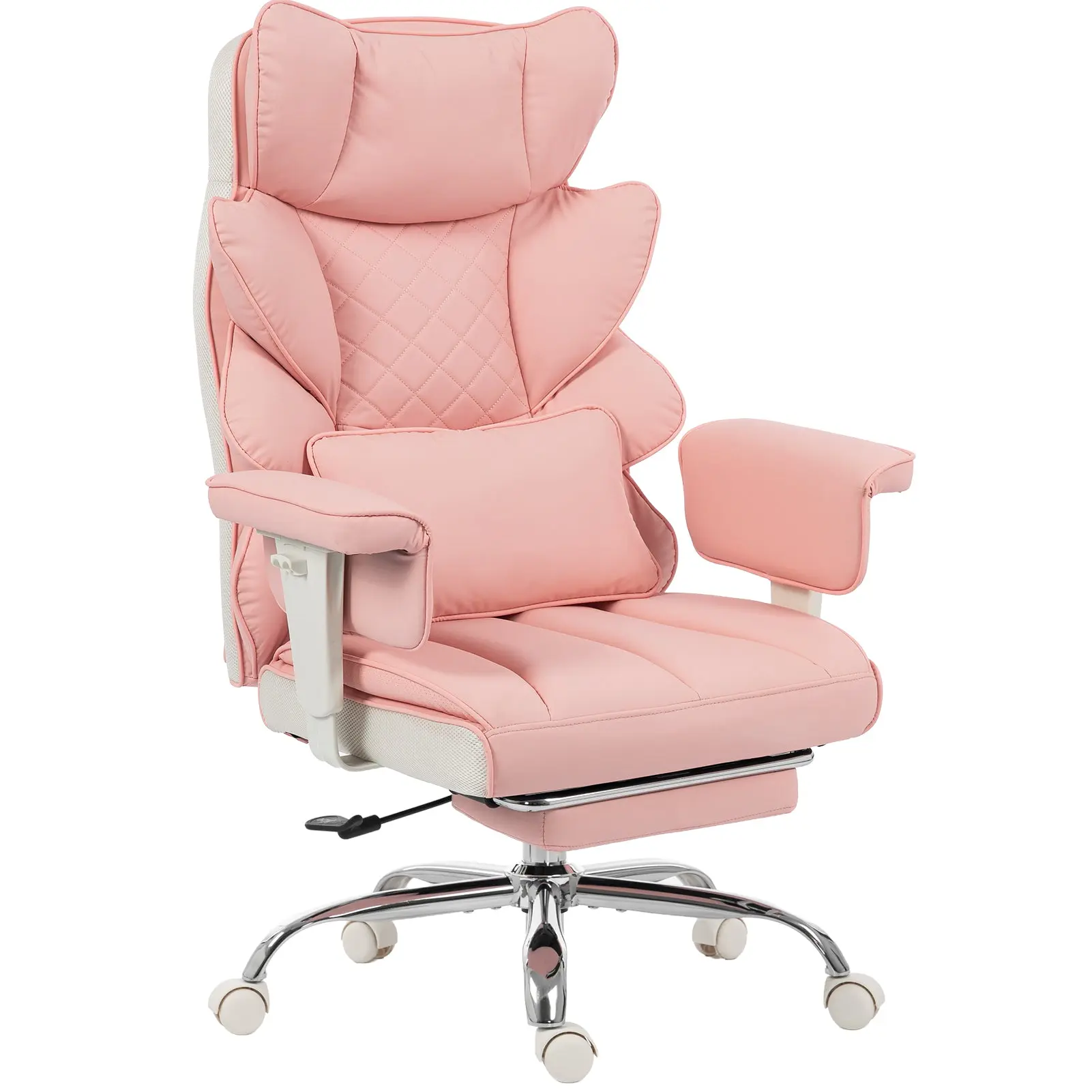 EXECUTIVE OFFICE SERIES 66B1-S with 17° Smooth Rocking Motion(PU Leather, Pink)